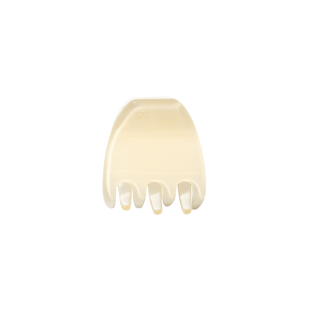 Mini Hair Claw Clip — Cream