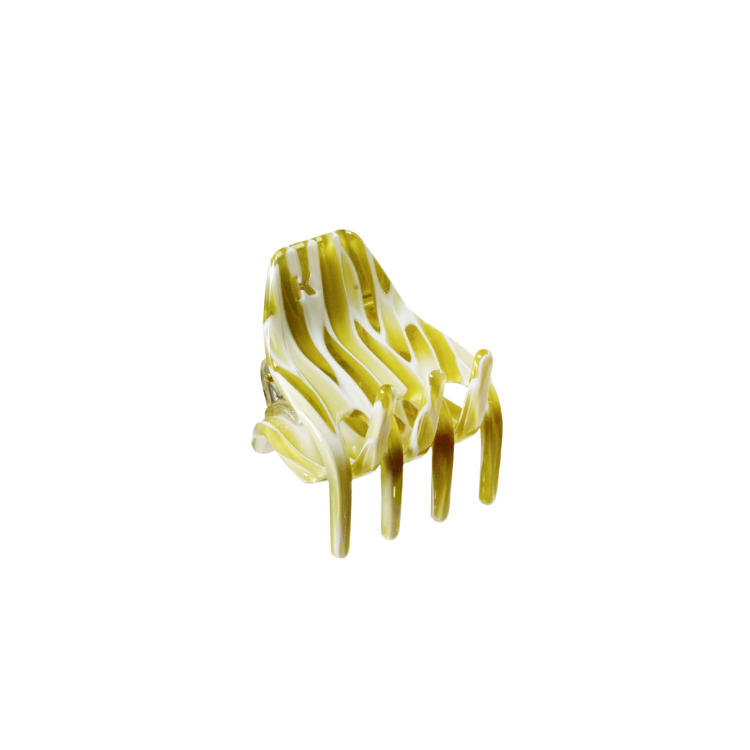 Mini Hair Claw Clip — Lime