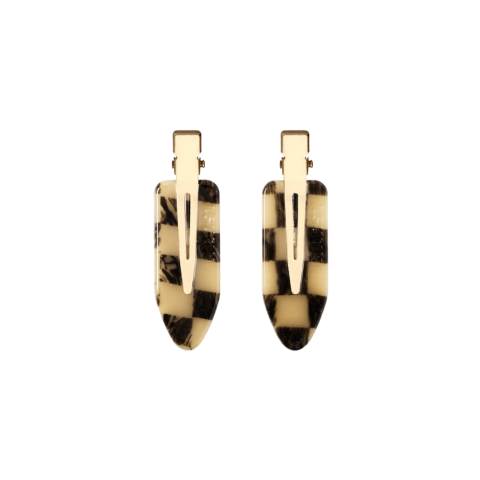 Creaseless Clips (Set of 2) — Faded Checker