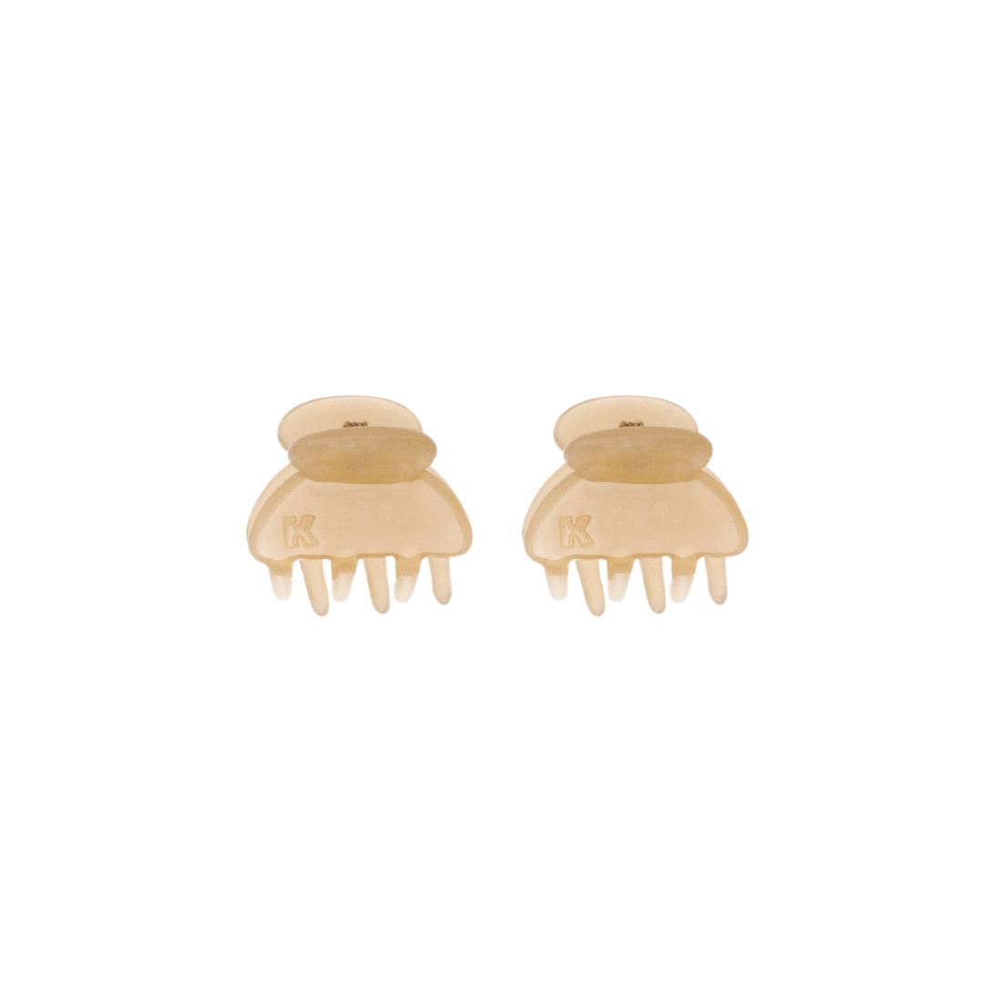 The Baby Hair Claw Clip in Latte (Set of 2)