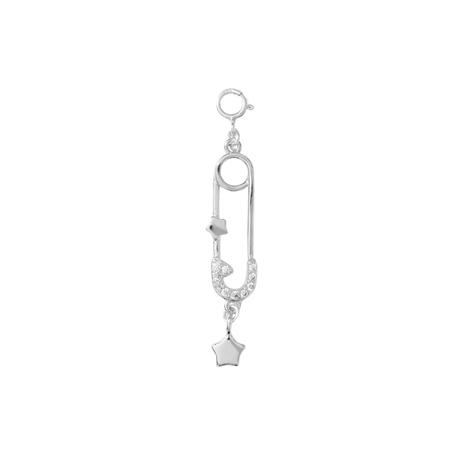 Hair Clip Charm — Starry PaperClip (Silver)