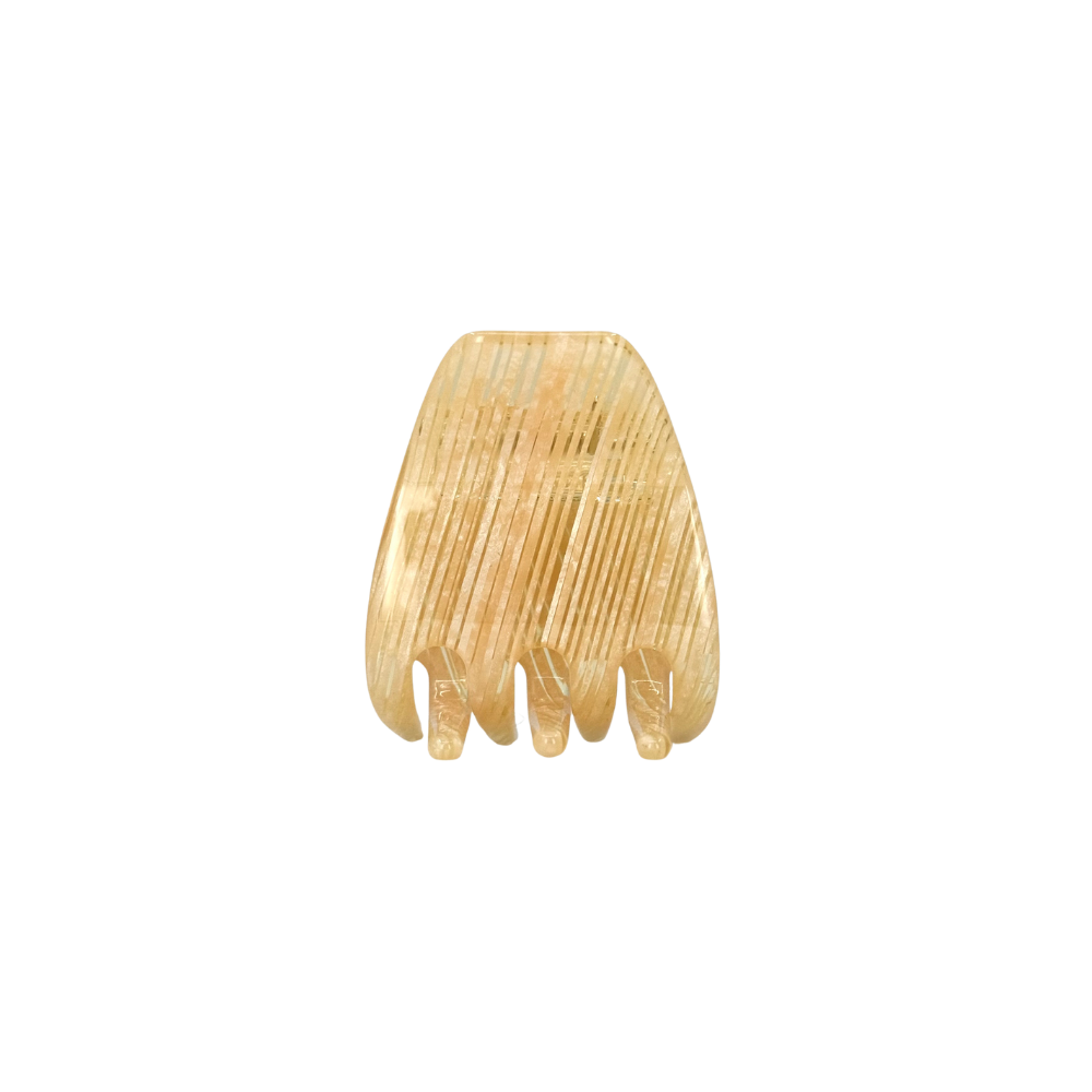 Mini Hair Claw Clip — Champagne Toast