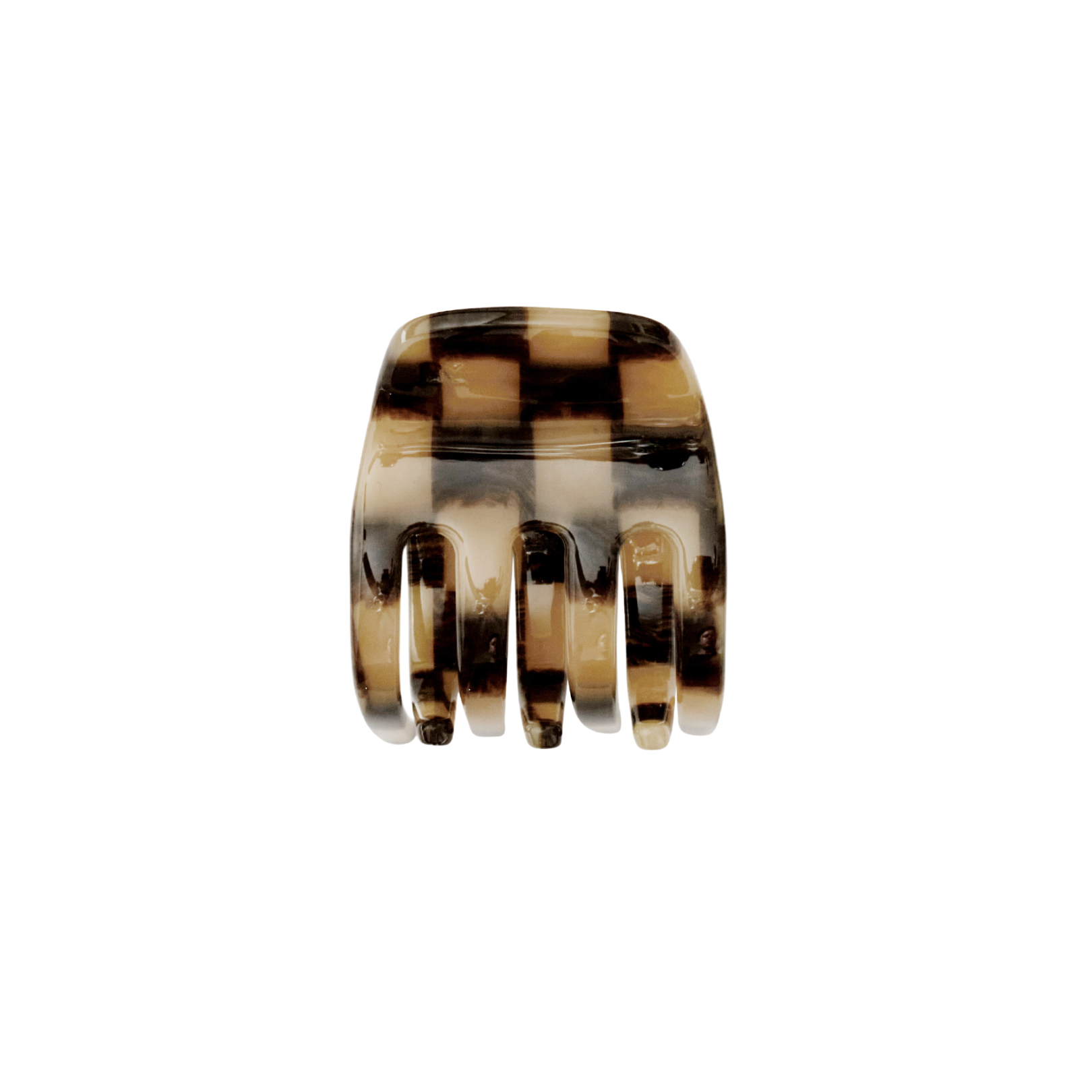 Small Hair Claw Clip — Faded Checker