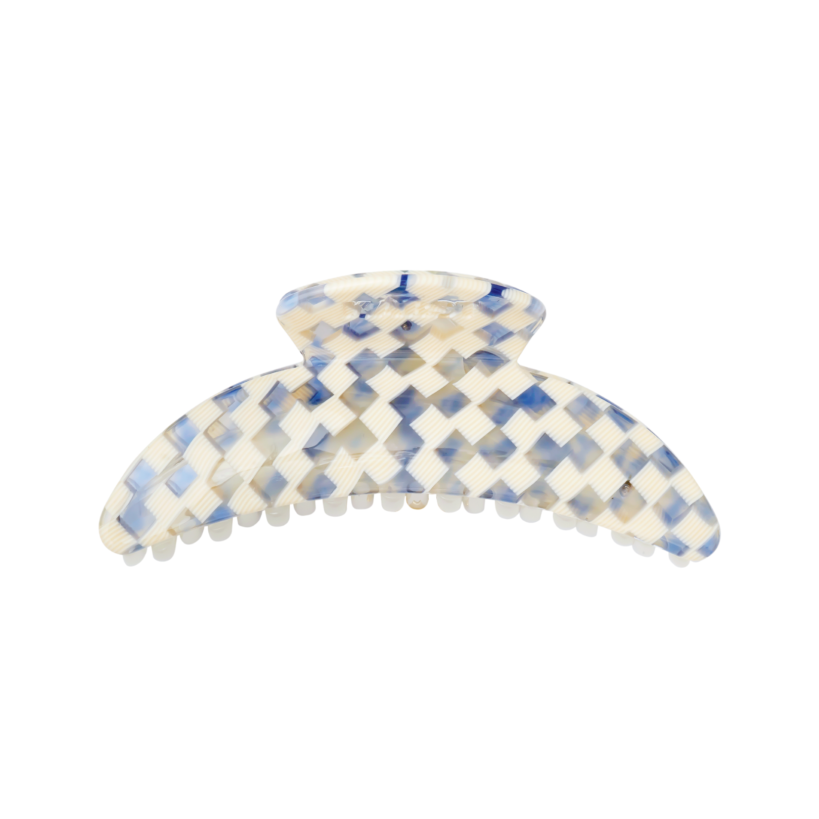 Slim Hair Claw Clip — Sky Checker