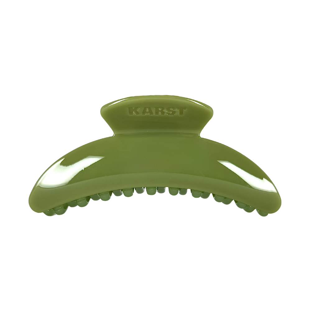 Slim Hair Claw Clip — Olive