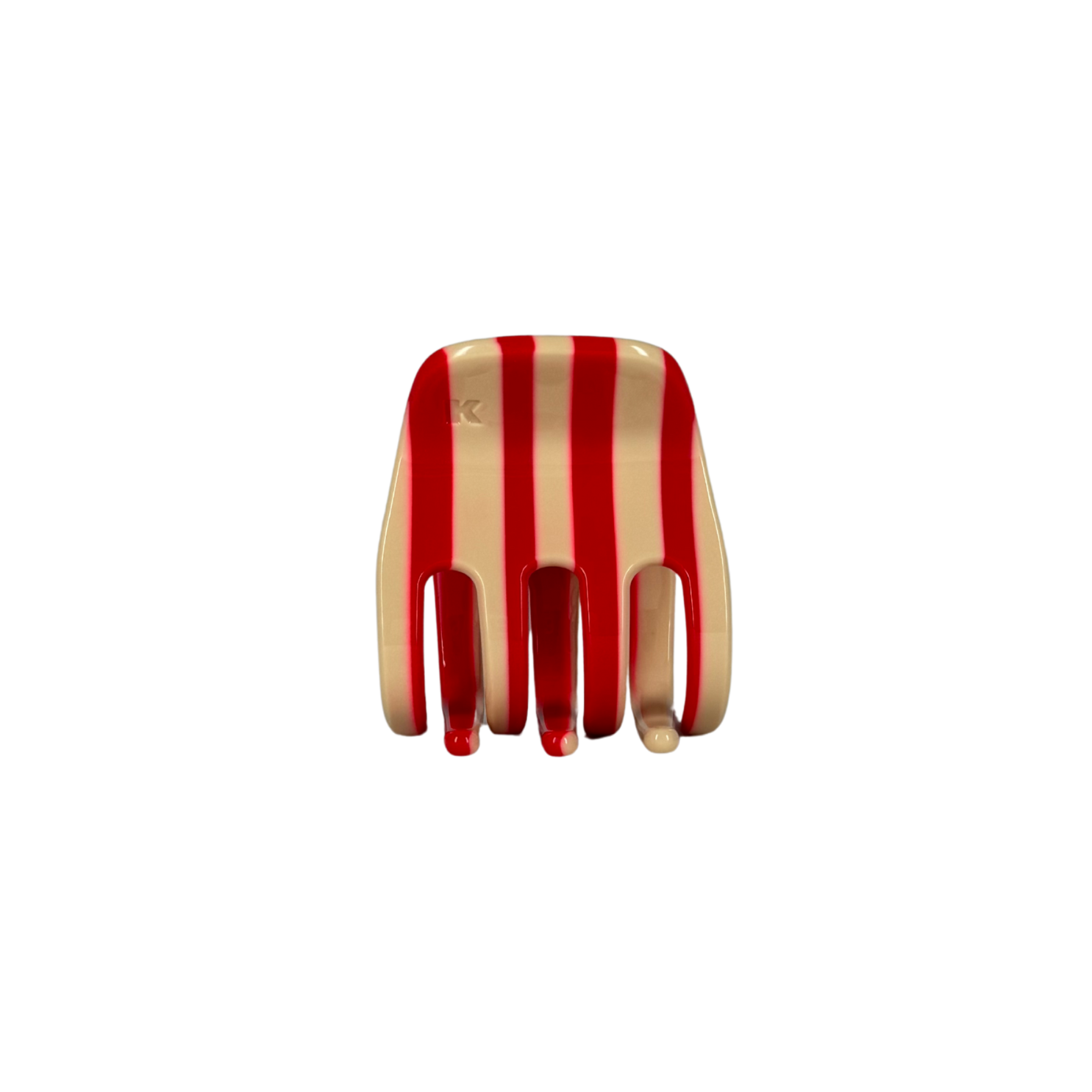 Small Hair Claw Clip — Peppermint Stripe