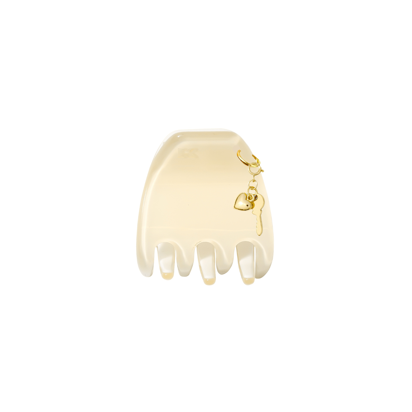 Mini Hair Claw Clip — Cream