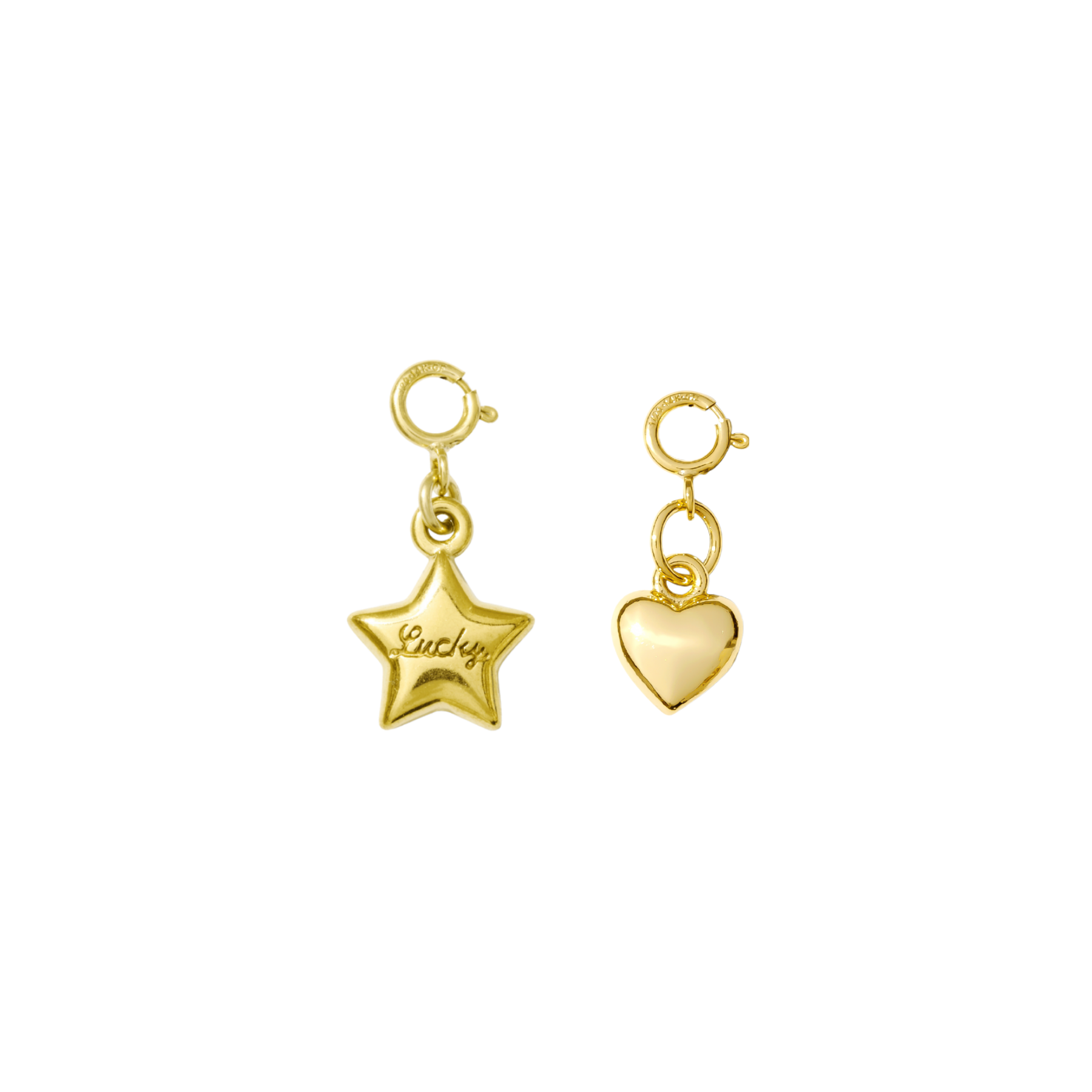Hair Clip Charm Set — Lucky Star & Heart