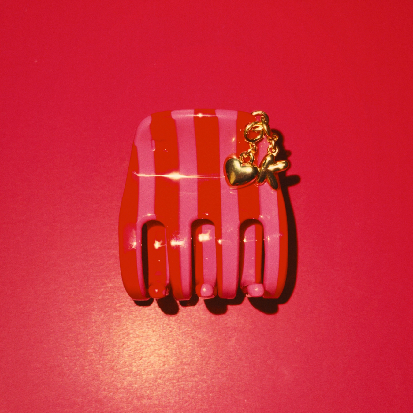 Small Hair Claw Clip — Candy Cane Stripe