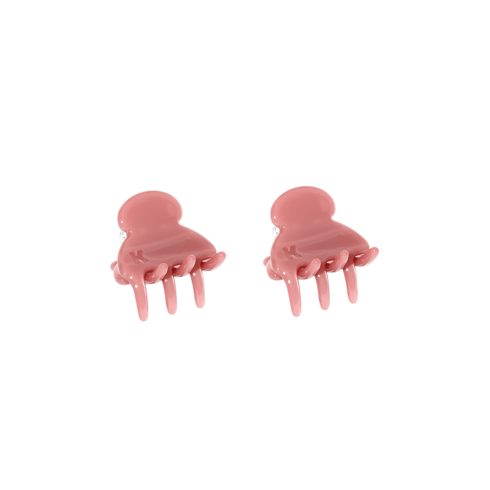 The Baby Hair Claw Clips in Frosted Lipstick (Set of 2)