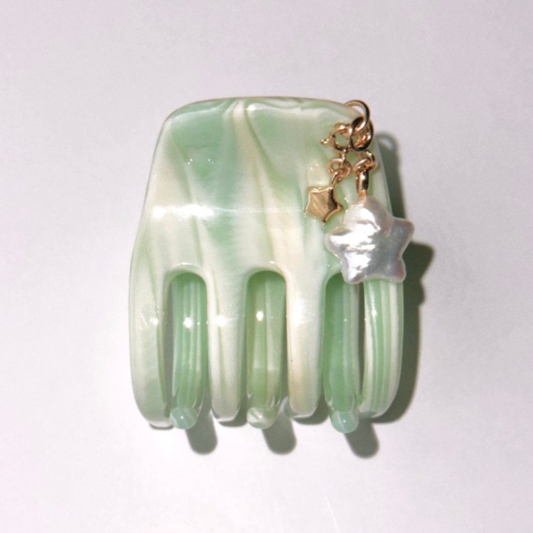 Small Hair Claw Clip — Minty