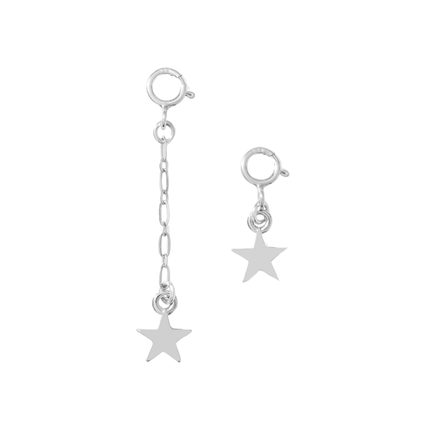 Hair Clip Charm Set — Stacker Stars (Silver)
