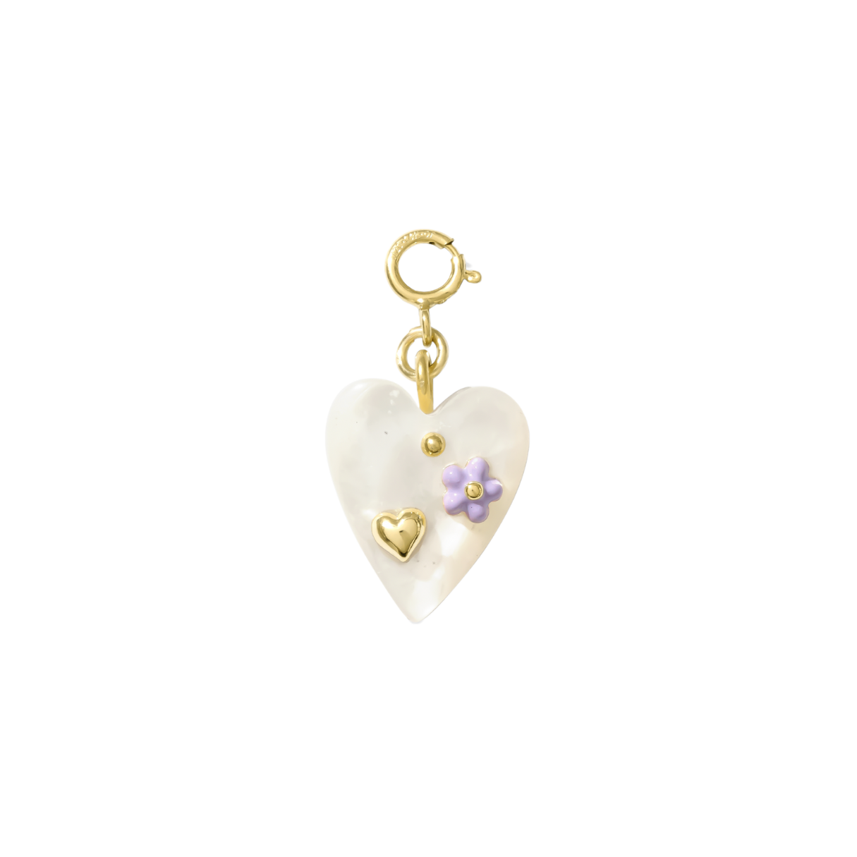 Hair Clip Charm — Blooming Heart (Lavender)