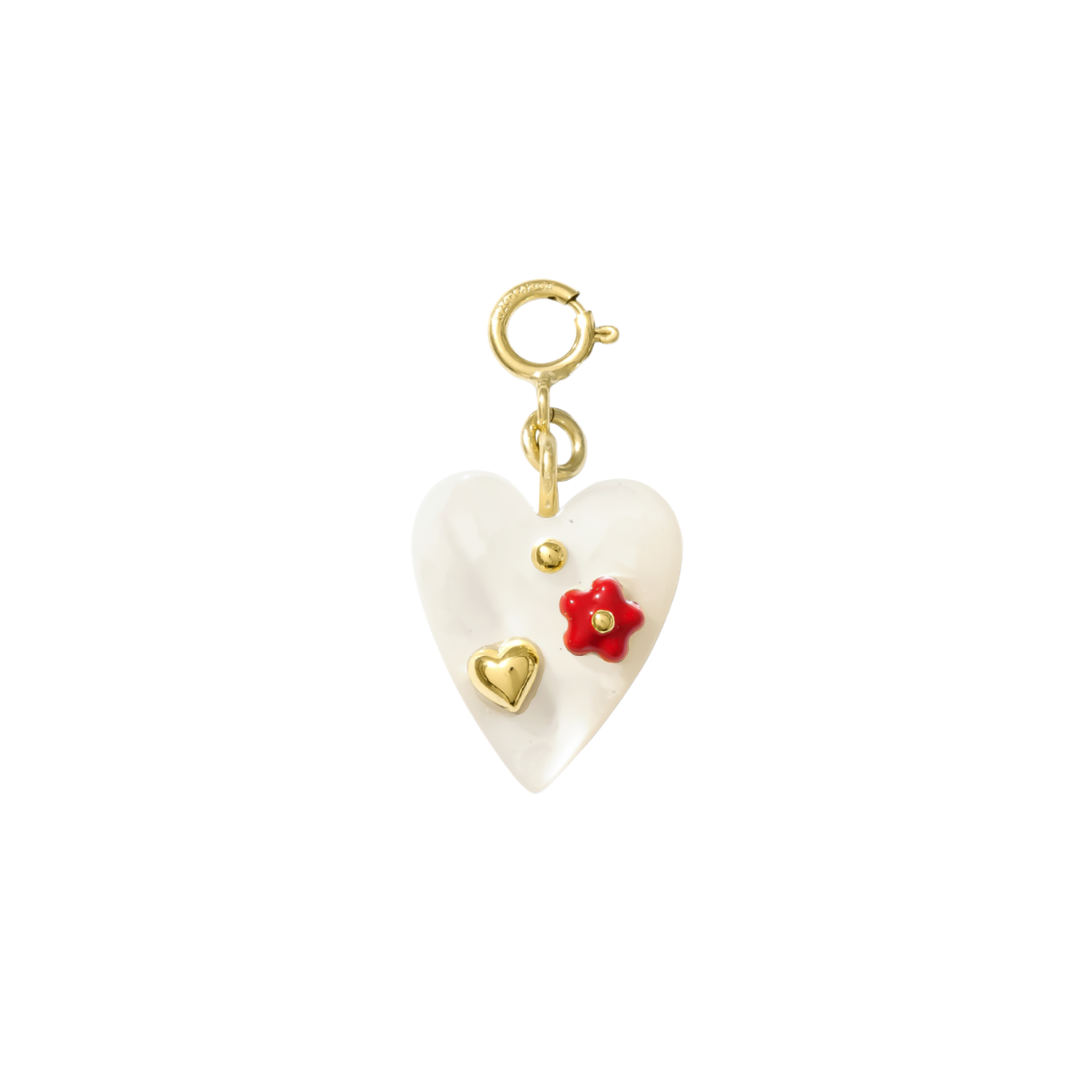 Hair Clip Charm — Blooming Heart (Maraschino)