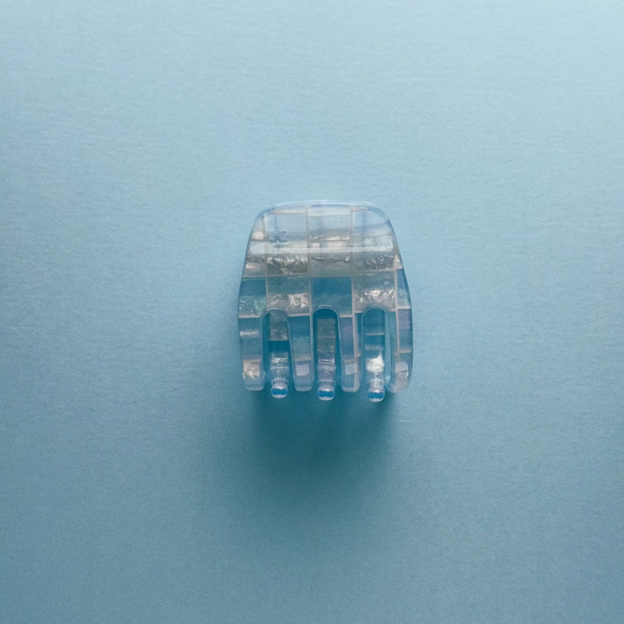 Small Hair Claw Clip — Aquamarine Tile