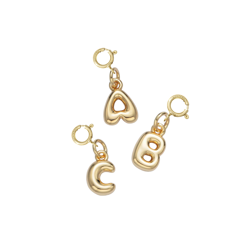 Hair Clip Charm — Bubble Initial