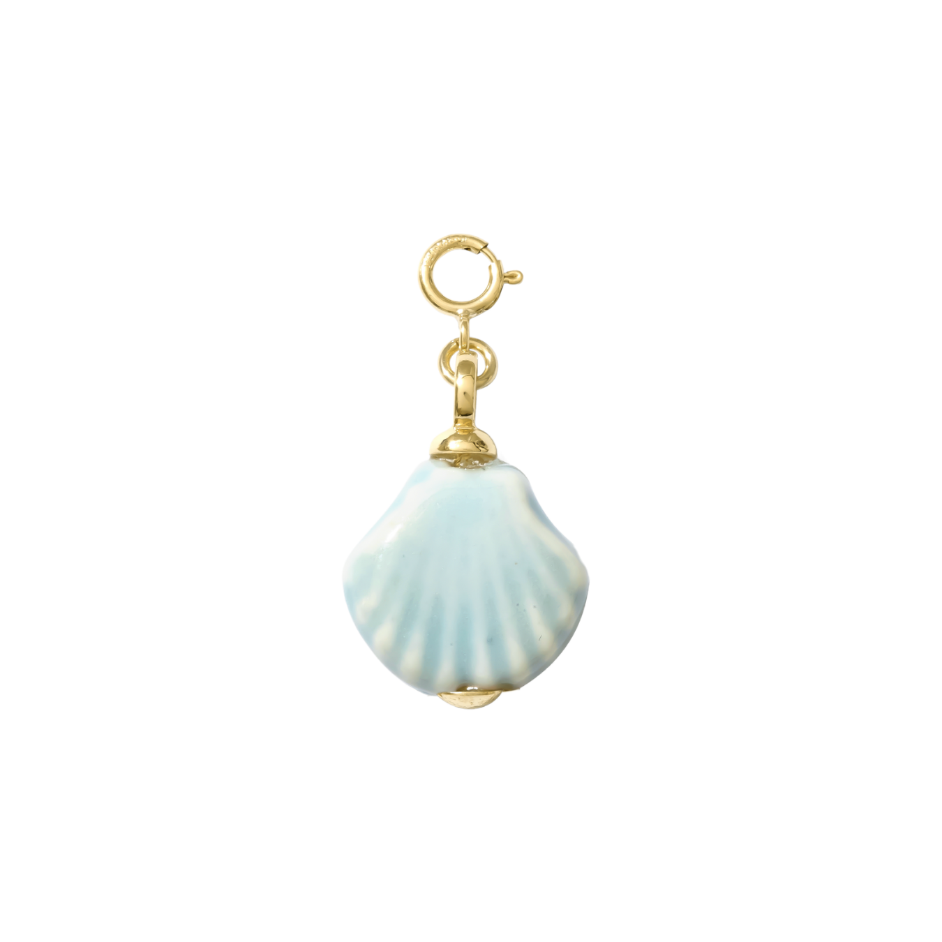 Hair Clip Charm — Baby Blue Seashell