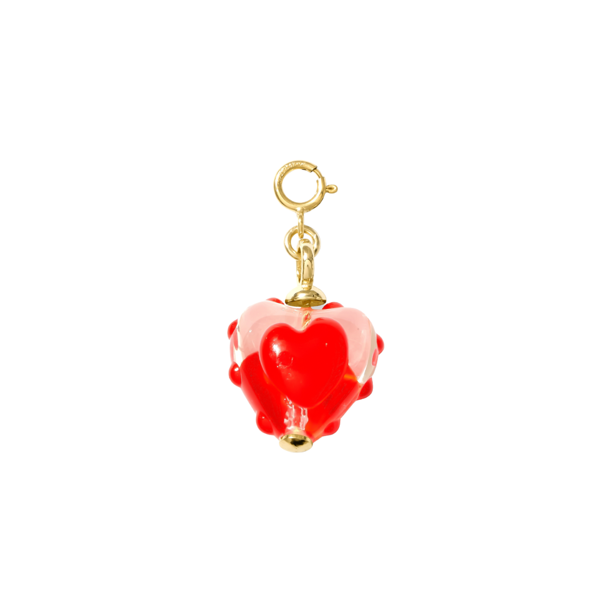 Hair Clip Charm — Glass Heart