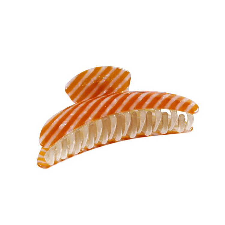 The Slim Hair Claw Clip in Candy Stripe