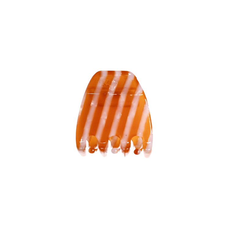 Mini Hair Claw Clip — Candy Stripe