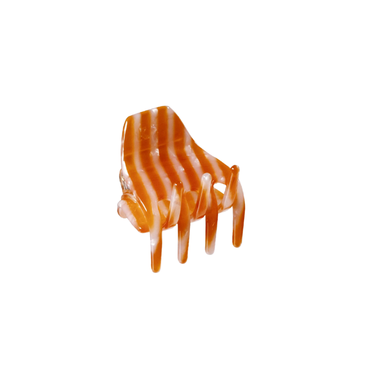Mini Hair Claw Clip — Candy Stripe