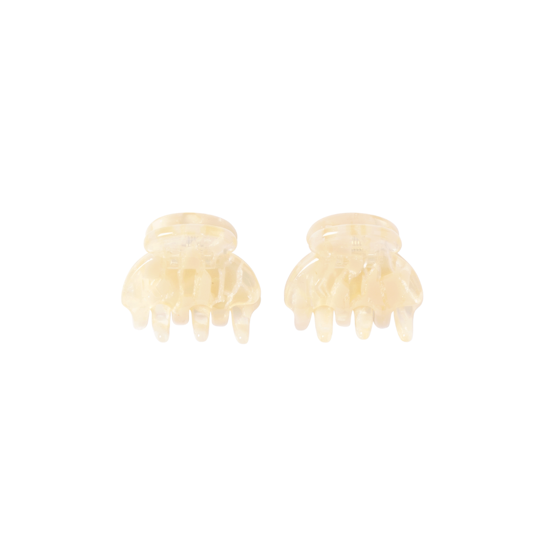 The Baby Hair Claw Clip in Sugar (Set of 2)